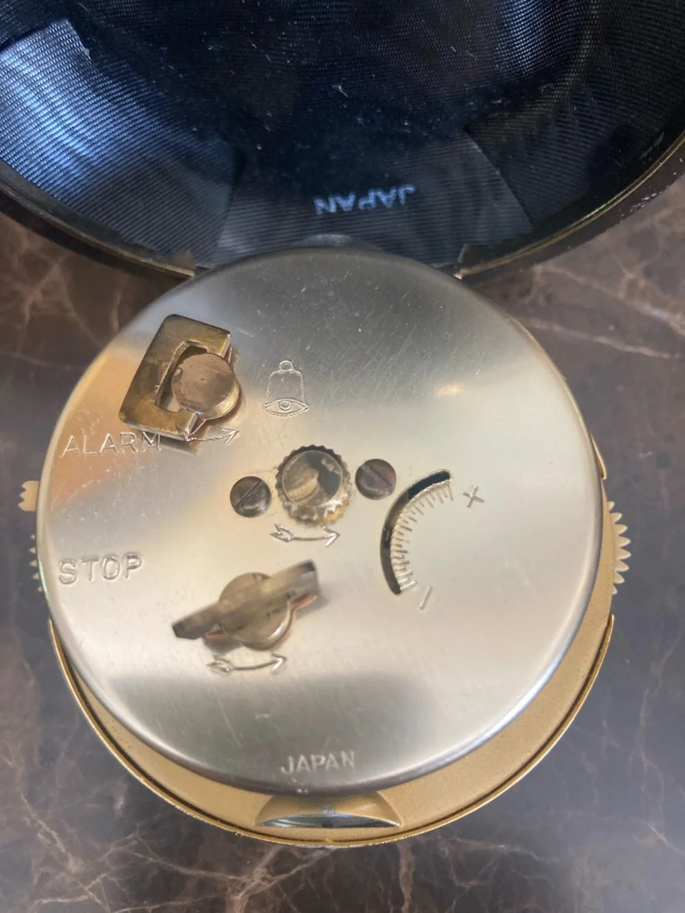 Vintage Linden World Time Travel Alarm Clock Japan Mechanical Wind-Up Working